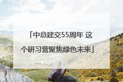 中意建交55周年 这个研习营聚焦绿色未来