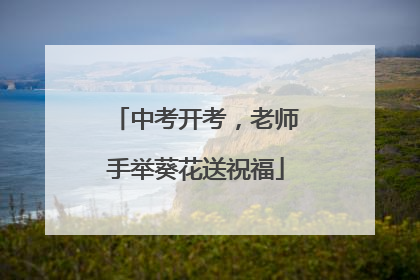 中考开考，老师手举葵花送祝福