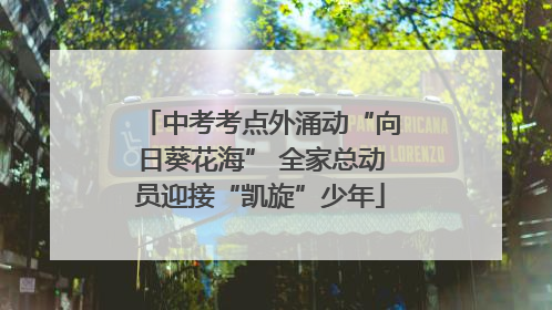 中考考点外涌动“向日葵花海” 全家总动员迎接“凯旋”少年