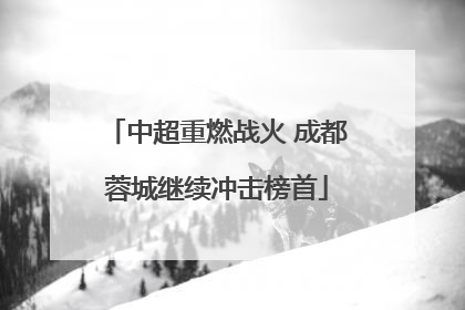 中超重燃战火 成都蓉城继续冲击榜首