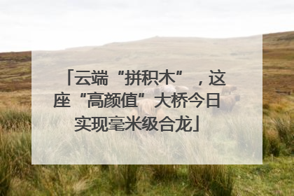 云端“拼积木”，这座“高颜值”大桥今日实现毫米级合龙