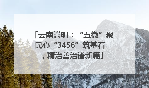 云南嵩明：“五微”聚民心“3456”筑基石，精治善治谱新篇
