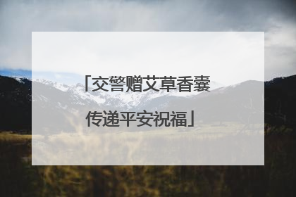 交警赠艾草香囊 传递平安祝福