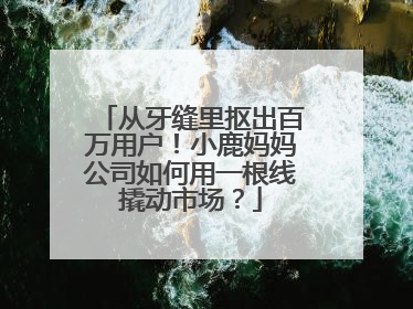 从牙缝里抠出百万用户！小鹿妈妈公司如何用一根线撬动市场？