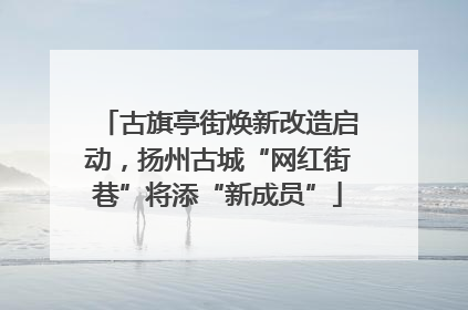 古旗亭街焕新改造启动，扬州古城“网红街巷”将添“新成员”
