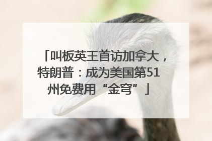 叫板英王首访加拿大，特朗普：成为美国第51州免费用“金穹”