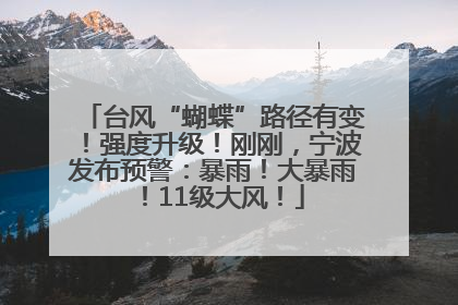 台风“蝴蝶”路径有变！强度升级！刚刚，宁波发布预警：暴雨！大暴雨！11级大风！