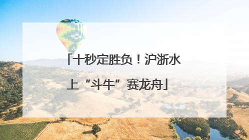 十秒定胜负！沪浙水上“斗牛”赛龙舟