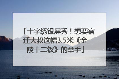 十字绣银屏秀！想要宿迁大叔这幅3.5米《金陵十二钗》的举手