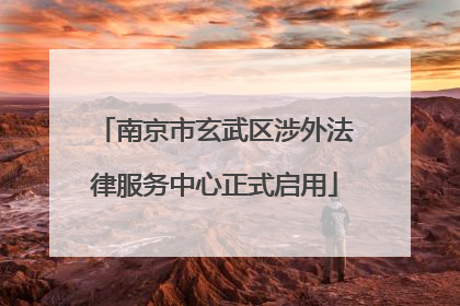 南京市玄武区涉外法律服务中心正式启用