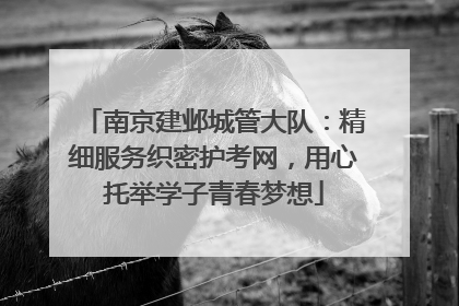 南京建邺城管大队：精细服务织密护考网，用心托举学子青春梦想