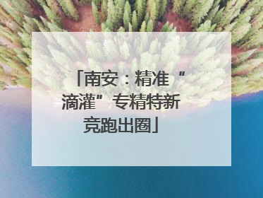 南安：精准“滴灌”专精特新竞跑出圈