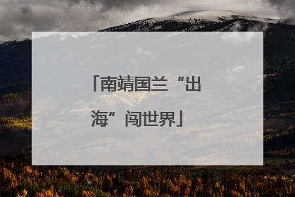 南靖国兰“出海”闯世界