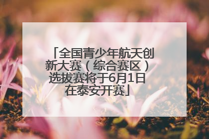 全国青少年航天创新大赛（综合赛区）选拔赛将于6月1日在泰安开赛