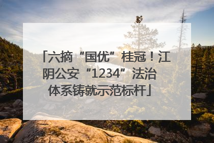 六摘“国优”桂冠！江阴公安“1234”法治体系铸就示范标杆