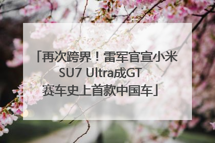 再次跨界！雷军官宣小米SU7 Ultra成GT赛车史上首款中国车