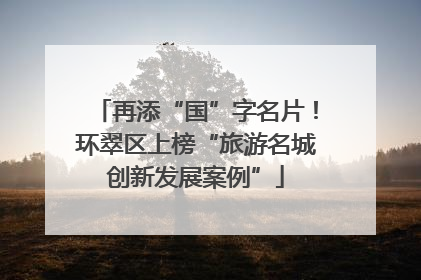 再添“国”字名片！环翠区上榜“旅游名城创新发展案例”