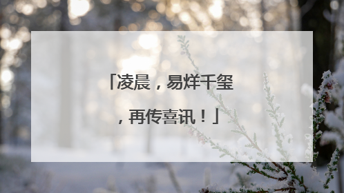 凌晨，易烊千玺，再传喜讯！