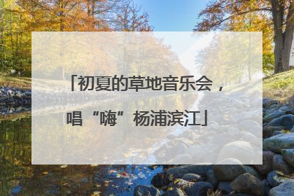 初夏的草地音乐会，唱“嗨”杨浦滨江