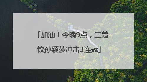 加油！今晚9点，王楚钦孙颖莎冲击3连冠