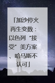 加沙停火再生变数：以色列“接受”美方案、哈马斯不认可