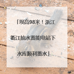 坝高98米！浙江衢江抽水蓄能电站下水库顺利蓄水