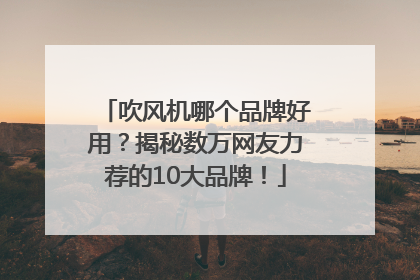 吹风机哪个品牌好用？揭秘数万网友力荐的10大品牌！