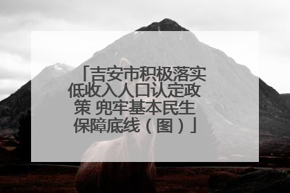 吉安市积极落实低收入人口认定政策 兜牢基本民生保障底线（图）