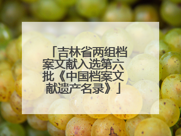 吉林省两组档案文献入选第六批《中国档案文献遗产名录》