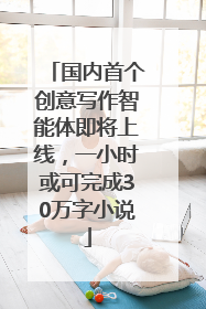 国内首个创意写作智能体即将上线，一小时或可完成30万字小说