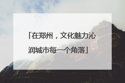 在郑州，文化魅力沁润城市每一个角落