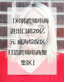 对韩跨境电商进出口超20亿元 威海综保区打造跨境电商聚集区