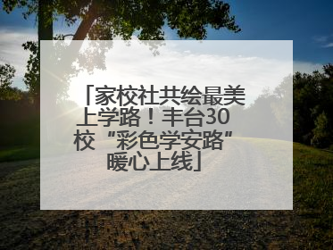 家校社共绘最美上学路！丰台30校“彩色学安路”暖心上线