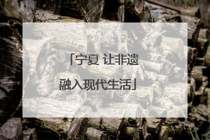 宁夏 让非遗融入现代生活