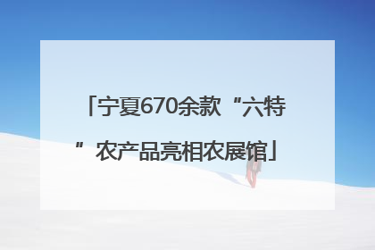 宁夏670余款“六特”农产品亮相农展馆