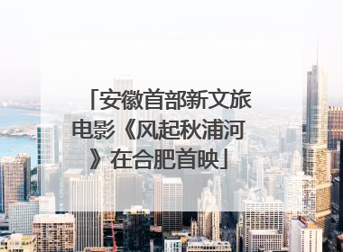 安徽首部新文旅电影《风起秋浦河》在合肥首映