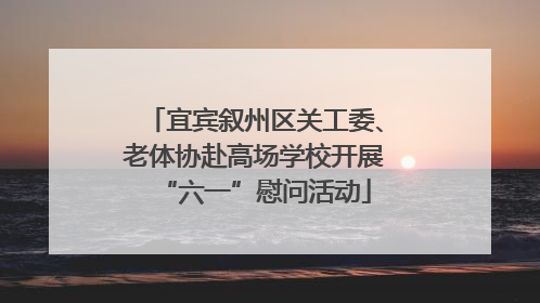 宜宾叙州区关工委、老体协赴高场学校开展“六一”慰问活动