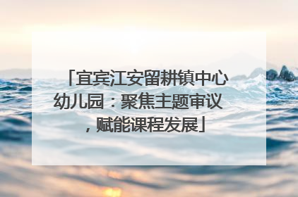宜宾江安留耕镇中心幼儿园：聚焦主题审议，赋能课程发展