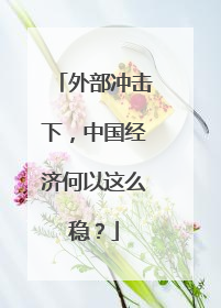 外部冲击下，中国经济何以这么稳？