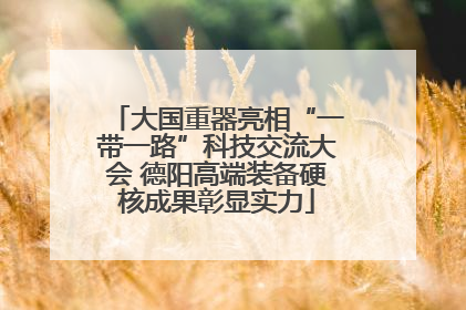 大国重器亮相“一带一路”科技交流大会 德阳高端装备硬核成果彰显实力