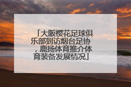 大阪樱花足球俱乐部到访烟台足协，鹿扬体育推介体育装备发展情况