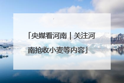央媒看河南｜关注河南抢收小麦等内容