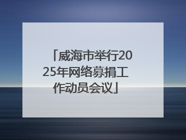 威海市举行2025年网络募捐工作动员会议