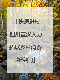 快递进村 四川宣汉大力拓展乡村消费新空间