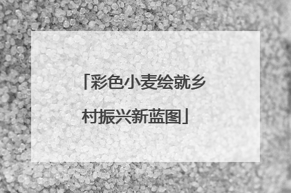 彩色小麦绘就乡村振兴新蓝图