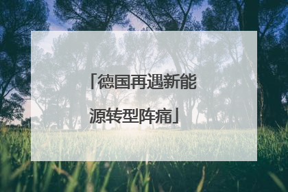 德国再遇新能源转型阵痛