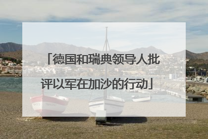 德国和瑞典领导人批评以军在加沙的行动
