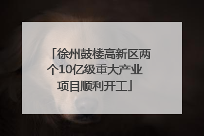 徐州鼓楼高新区两个10亿级重大产业项目顺利开工