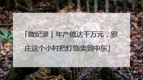 微纪录｜年产值达千万元，罗庄这个小村把灯饰卖到中东