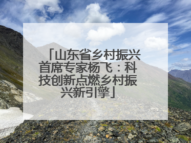 山东省乡村振兴首席专家杨飞：科技创新点燃乡村振兴新引擎